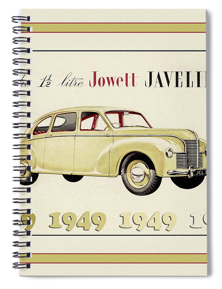Jowett Javelin Spiral Notebook featuring the photograph Automotive Art 54 by Andrew Fare