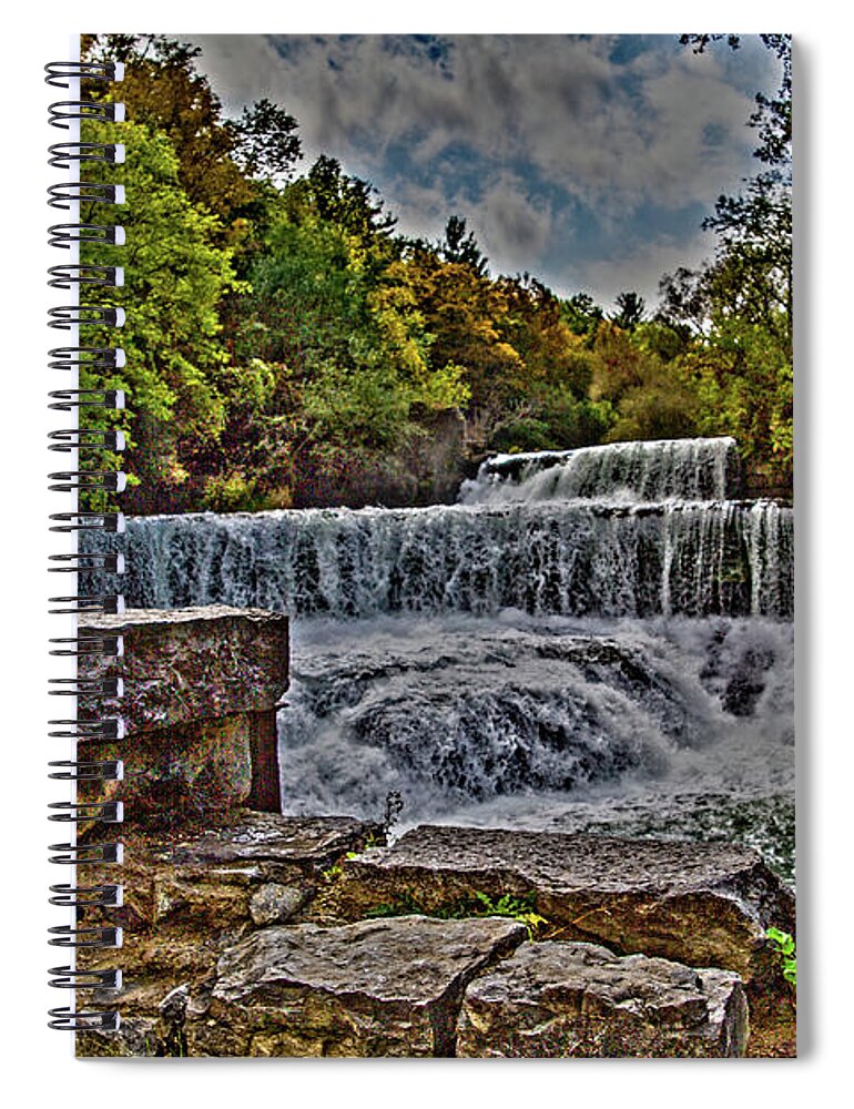 Autumn Spiral Notebook featuring the photograph Autumn at Cascade Mills by William Norton