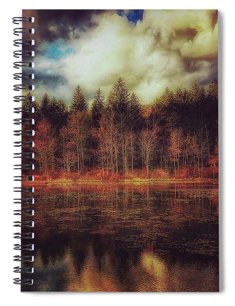 Lake Spiral Notebook featuring the photograph Autumn at the Lake by David Rucker