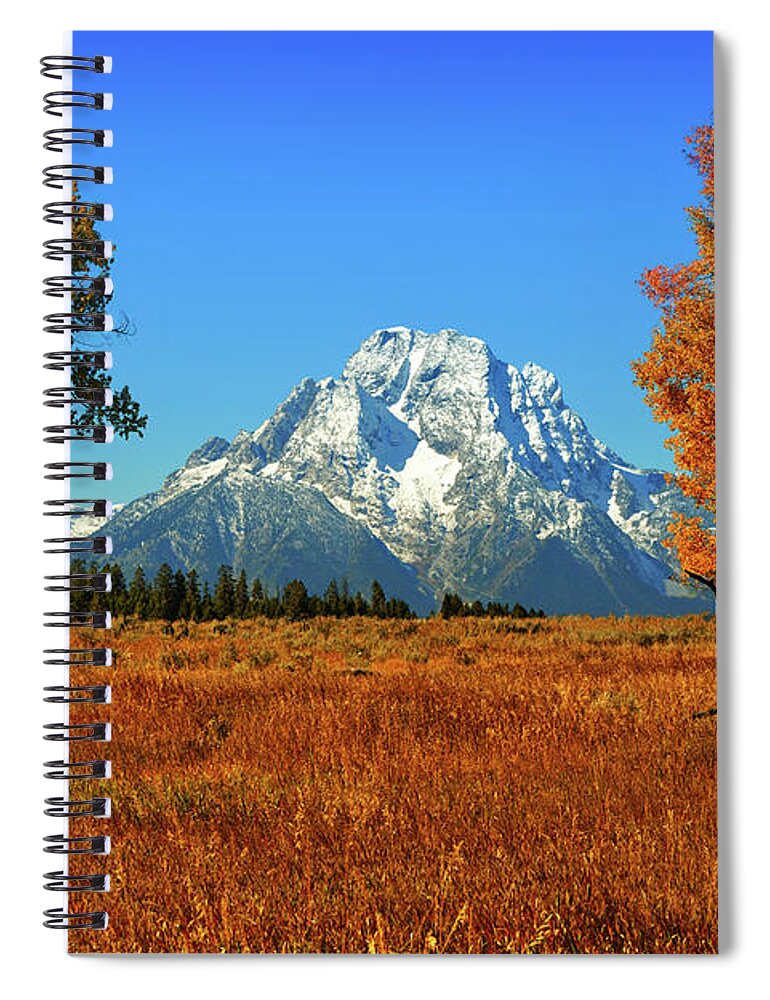 Grand Teton National Park Spiral Notebook featuring the photograph Autumn Beneath Mount Moran by Greg Norrell
