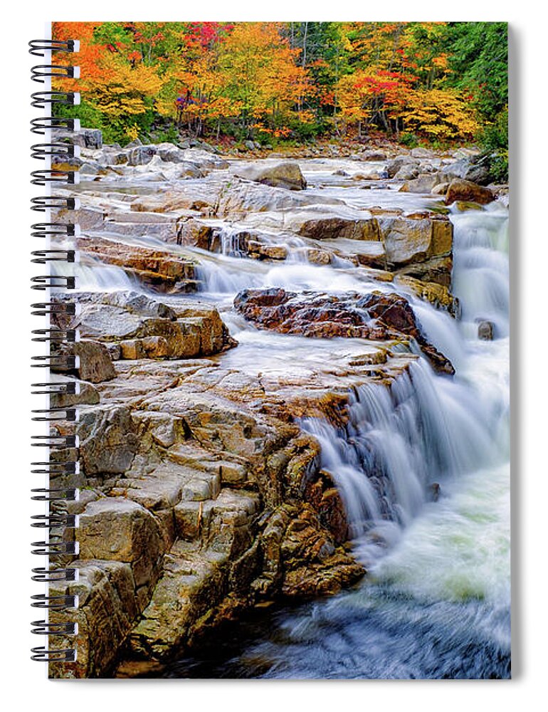 Albany Spiral Notebook featuring the photograph Autumn Color at Rocky Gorge by Jeff Sinon