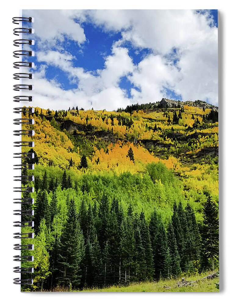Colorado Spiral Notebook featuring the photograph Autumn in Colorado by Elizabeth M