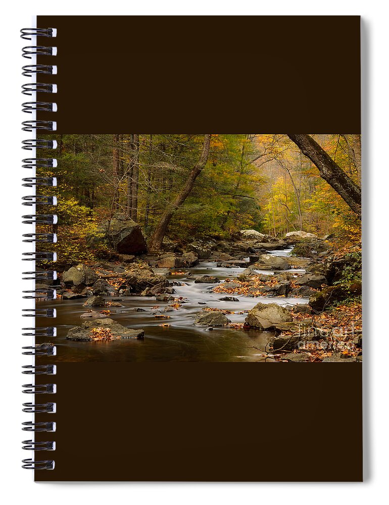 Autumn Spiral Notebook featuring the photograph Autumn in Ken Lockwood Gorge by Debra Fedchin