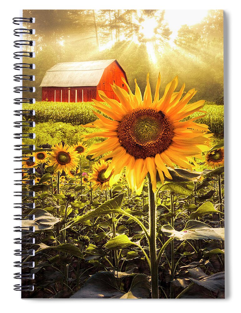 Barns Spiral Notebook featuring the photograph Autumn Joy by Debra and Dave Vanderlaan