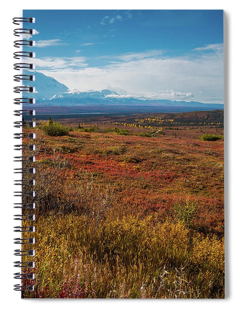 Autumn Spiral Notebook featuring the photograph Autumn Palette at Denali National Park by Eva Lechner
