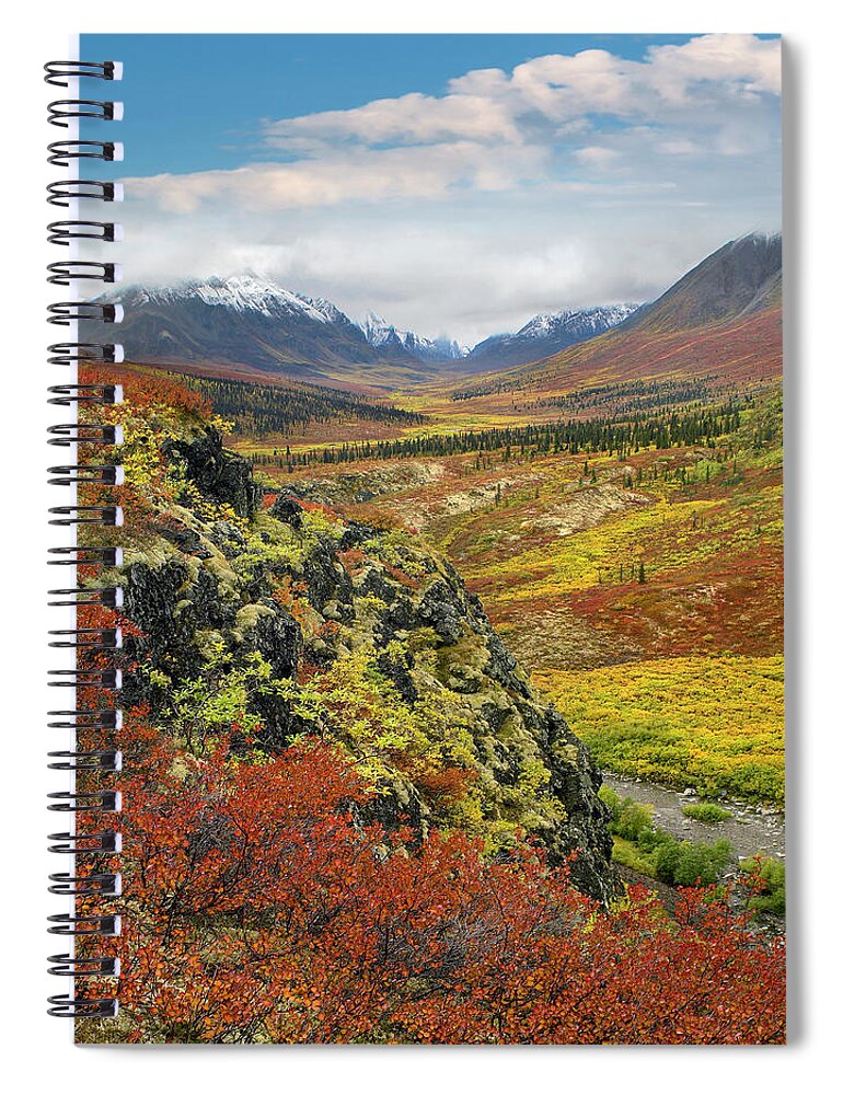 00586334 Spiral Notebook featuring the photograph Autumn Tundra, Tombstone Range, Tombstone Territorial Park, Yukon by Tim Fitzharris