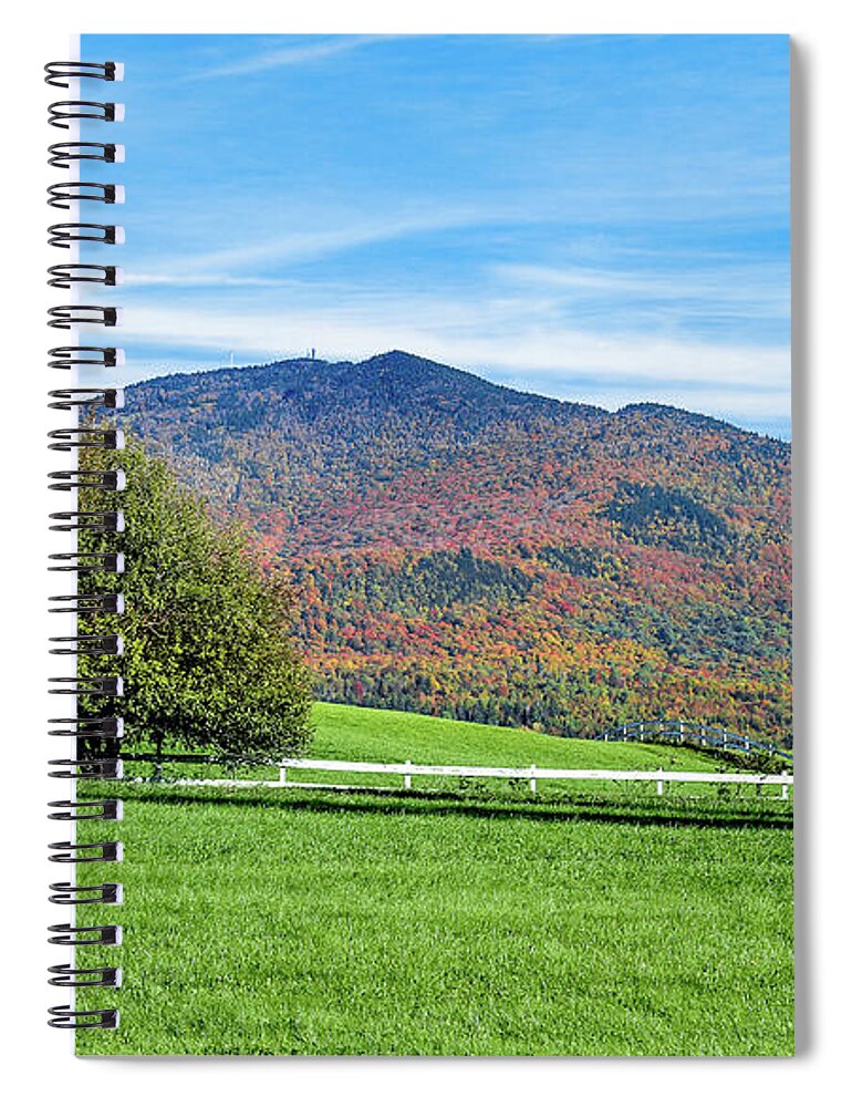 Autumn Spiral Notebook featuring the photograph Autumn View Vermont by Tim Kirchoff