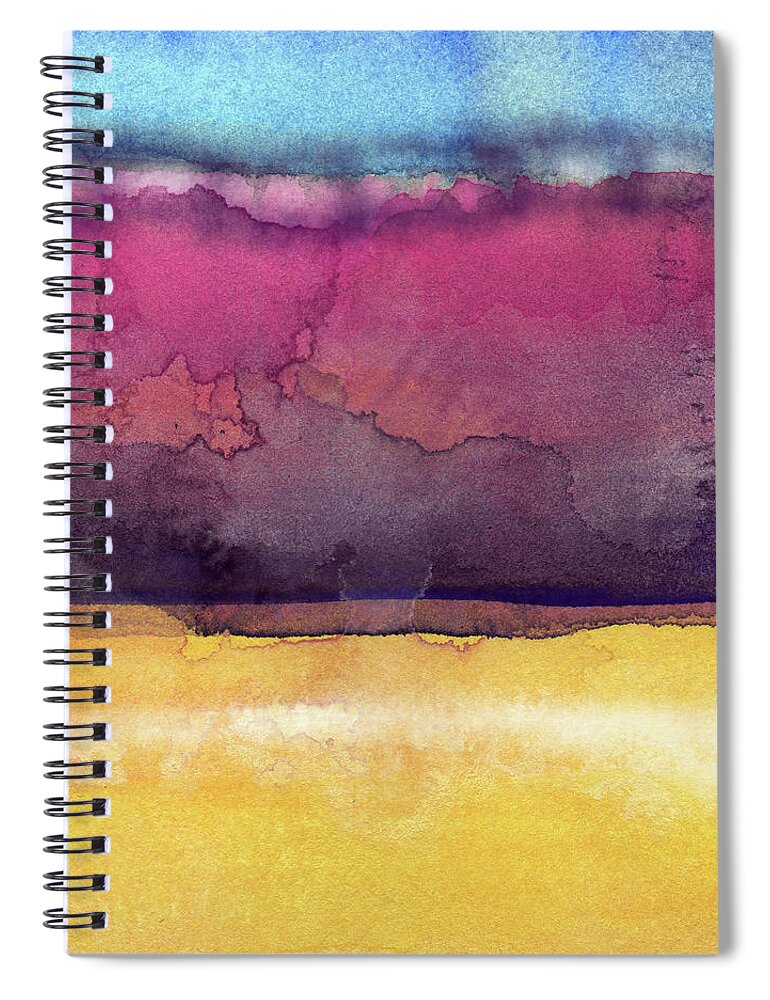 Abstract Spiral Notebook featuring the painting Awakened 6- Art by Linda Woods by Linda Woods