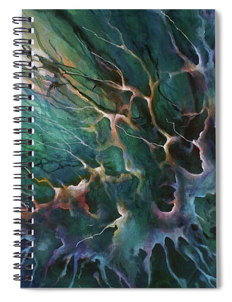 Abstract Spiral Notebook featuring the painting Daydream by Michael Lang