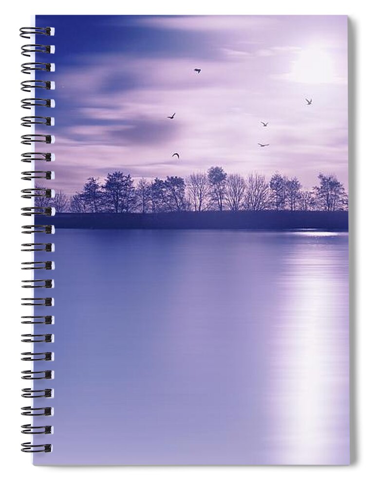 Landscape Spiral Notebook featuring the photograph Back to the Moon by Jaroslav Buna