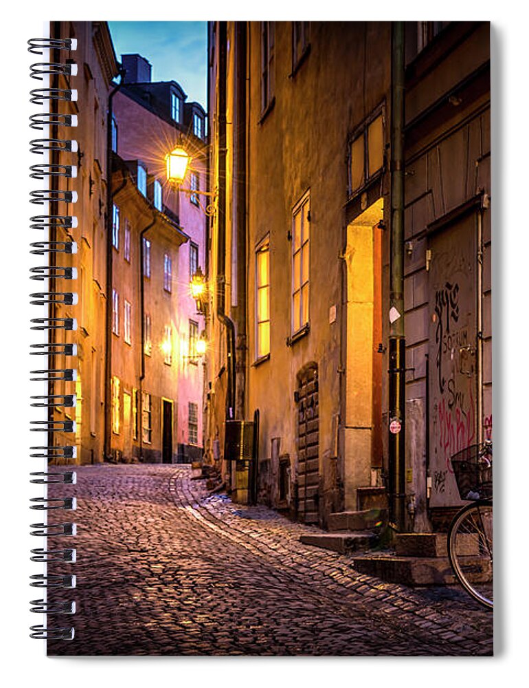City Spiral Notebook featuring the photograph Baggensgaten by David Morefield