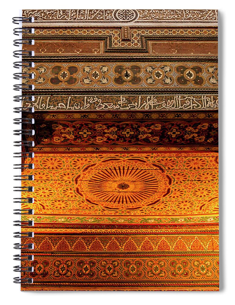 Morocco Spiral Notebook featuring the photograph Bahia Palace Interior Doorway by Lindley Johnson