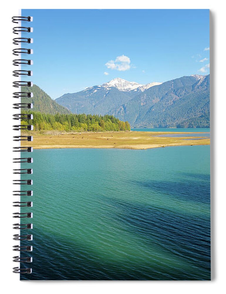 Steve Bunch Spiral Notebook featuring the photograph Baker Lake in the fall by Steve Bunch