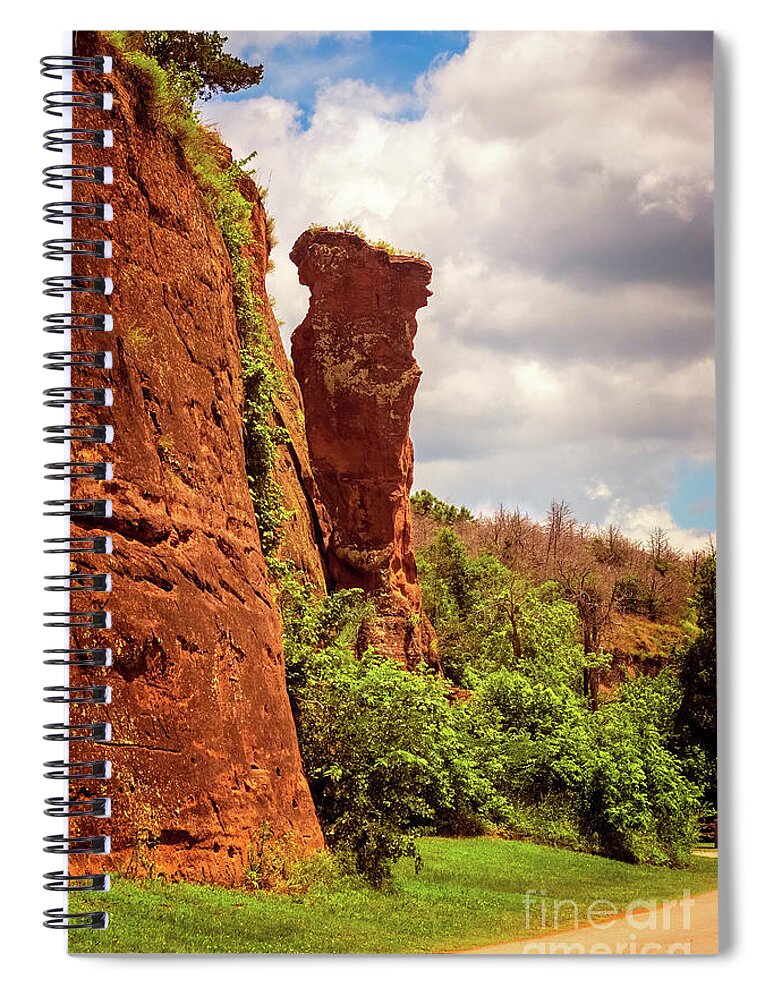 Balancing Rock Spiral Notebook featuring the photograph Balancing Rock by Imagery by Charly