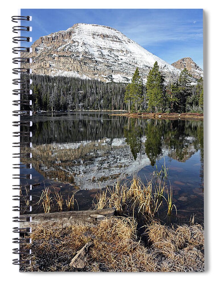 Utah Spiral Notebook featuring the photograph Bald Mountain and Mirror Lake - Uinta Mountains, Utah by Brett Pelletier