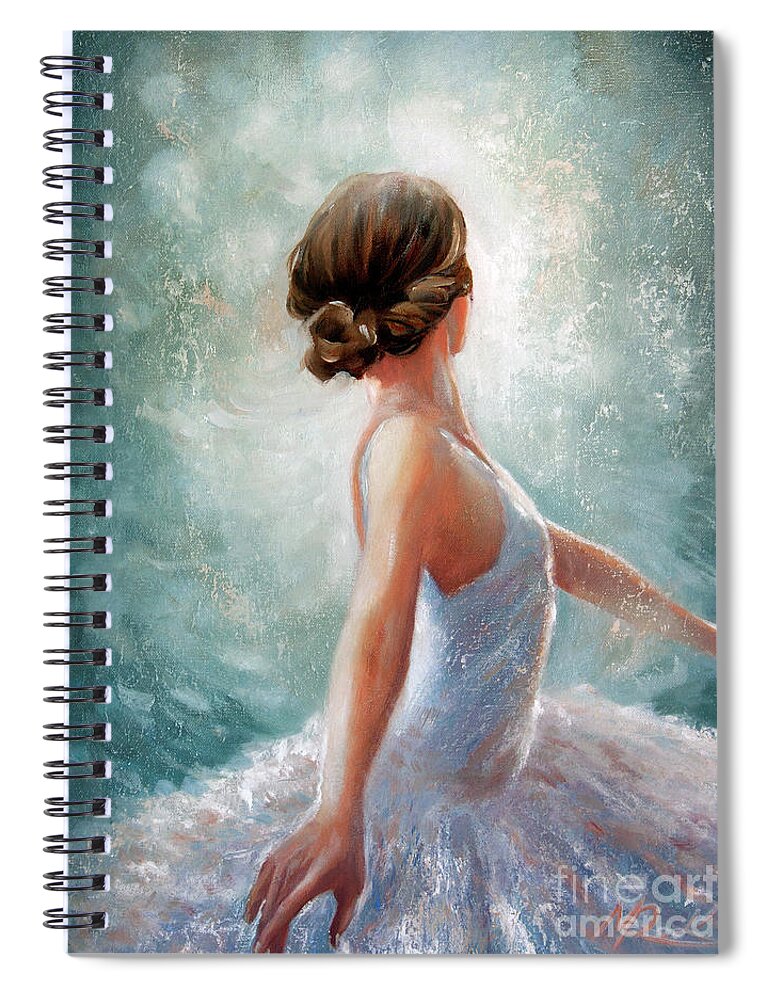 Ballerina Dazzle Spiral Notebook featuring the painting Ballerina Dazzle by Michael Rock