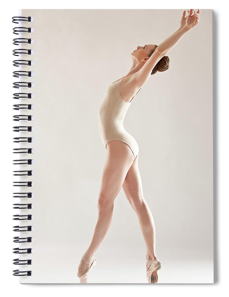 Ballet Dancer Spiral Notebook featuring the photograph Ballerina by Rollover