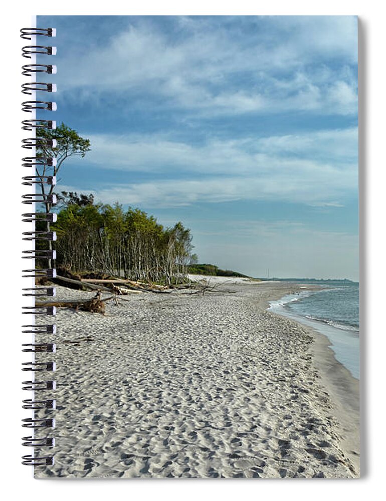 Beach Spiral Notebook featuring the photograph Baltic Natural Beach by Joachim G Pinkawa
