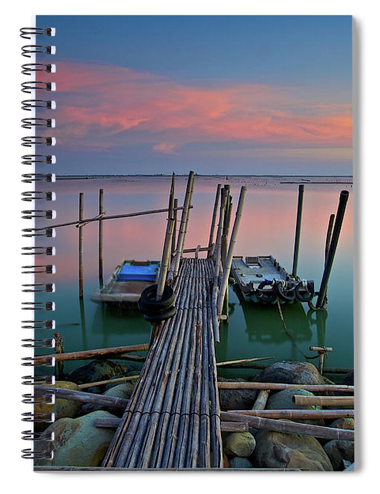 Scenics Spiral Notebook featuring the photograph Bamboo Jetty by Sunrise@dawn Photography