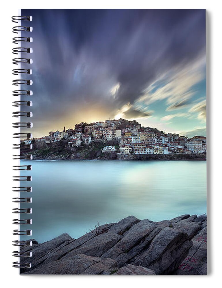 Kavala Spiral Notebook featuring the photograph Bang by Elias Pentikis