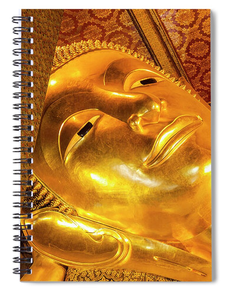 Estock Spiral Notebook featuring the digital art Bangkok, Reclining Buddha by Massimo Borchi