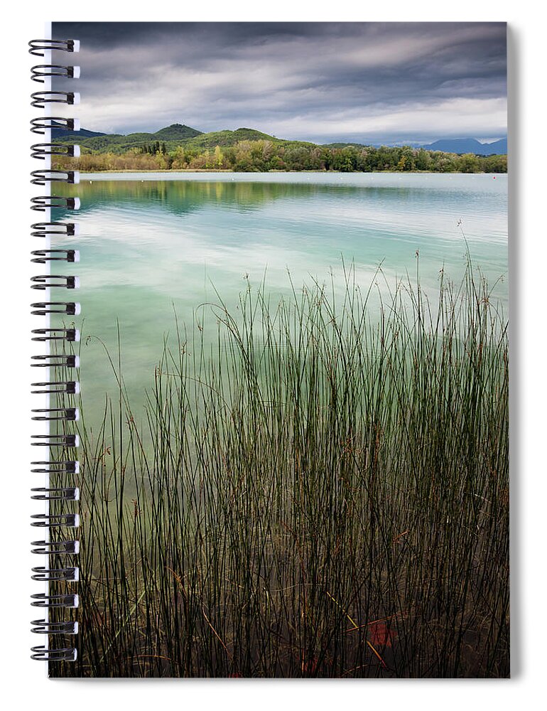 Scenics Spiral Notebook featuring the photograph Banyoles And Lake Banyoles In Catalonia by Marc Princivalle For Imagesconcept.com