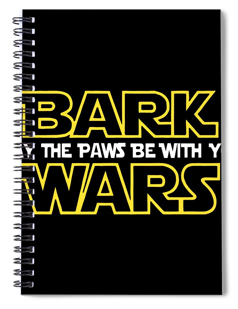 Veteran Spiral Notebook featuring the digital art Bark May The Paws Be With You Wars Veteran by Flynn Hilder