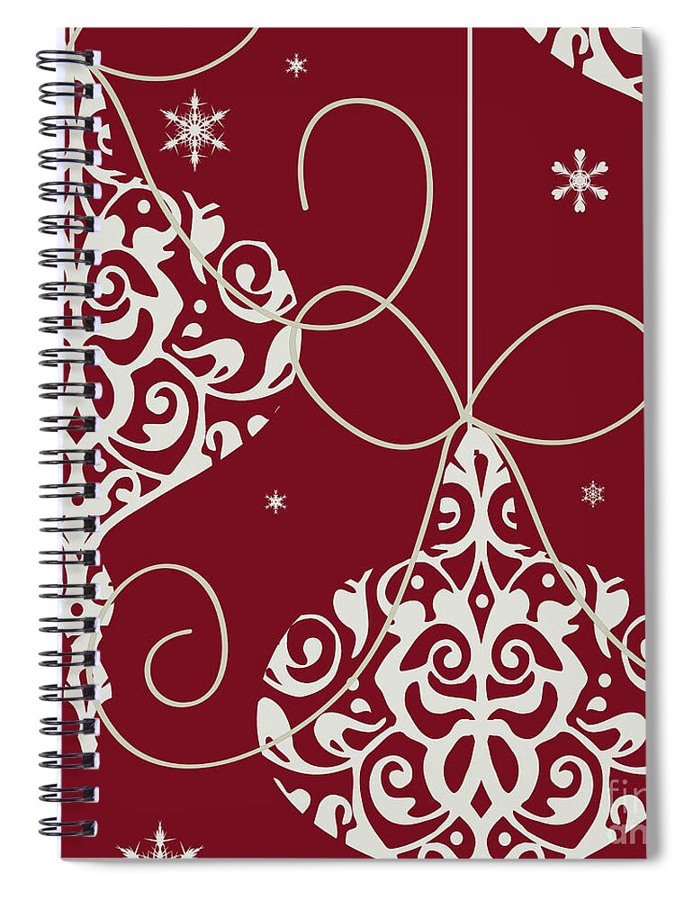 Christmas Spiral Notebook featuring the painting Baroque Christmas by Mindy Sommers