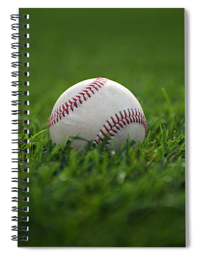 Grass Spiral Notebook featuring the photograph Baseball On Green Grass by Driendl Group