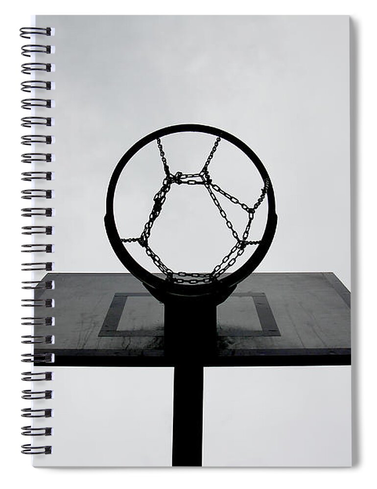 Outdoors Spiral Notebook featuring the photograph Basketball Hoop by Christoph Hetzmannseder