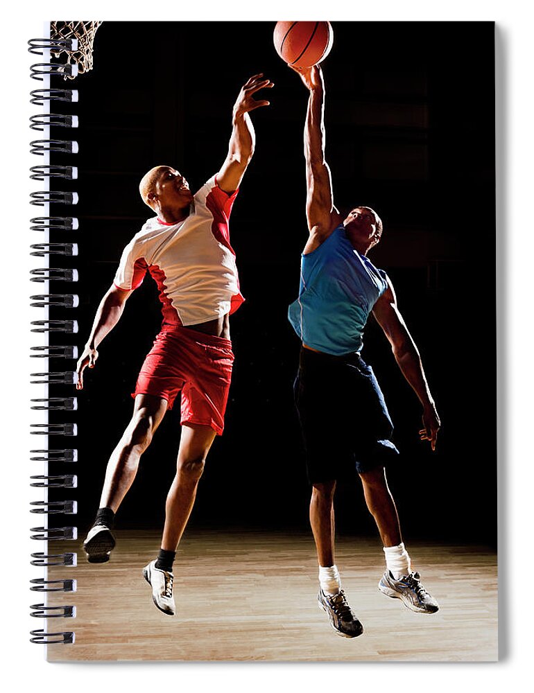 People Spiral Notebook featuring the photograph Basketball Players Playing Basketball by Compassionate Eye Foundation/chris Newton