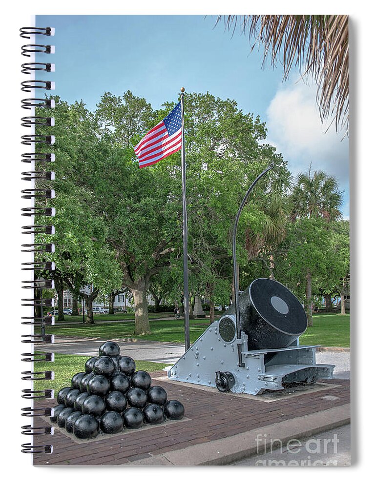 Battery Spiral Notebook featuring the photograph Battery Cannon by Dale Powell