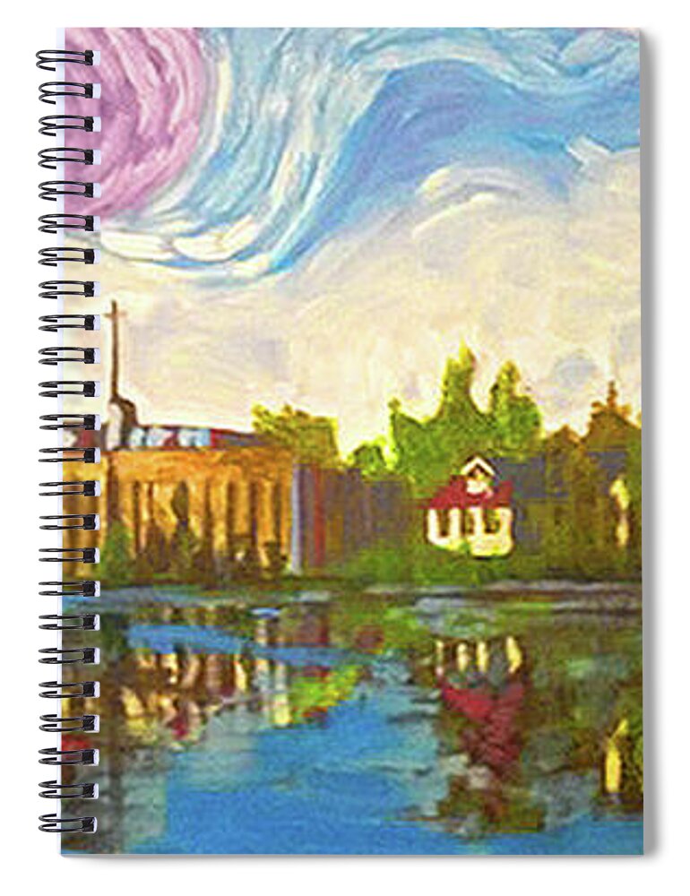 Bayou Saint John Spiral Notebook featuring the painting Bayou Saint John One by Amzie Adams