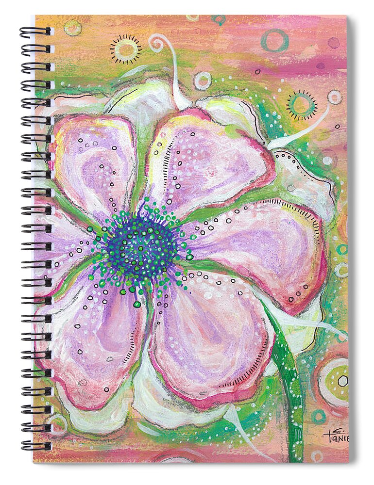 Flower Painting Spiral Notebook featuring the painting Be Still My Heart by Tanielle Childers