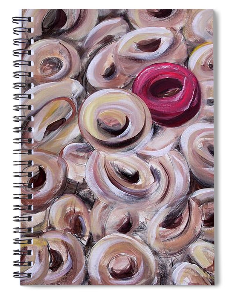Cereal Spiral Notebook featuring the painting Be the Fruit Loop by J Vincent Scarpace