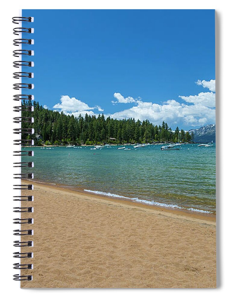 Tranquility Spiral Notebook featuring the photograph Beach, Lake Tahoe, Usa by Stuart Dee