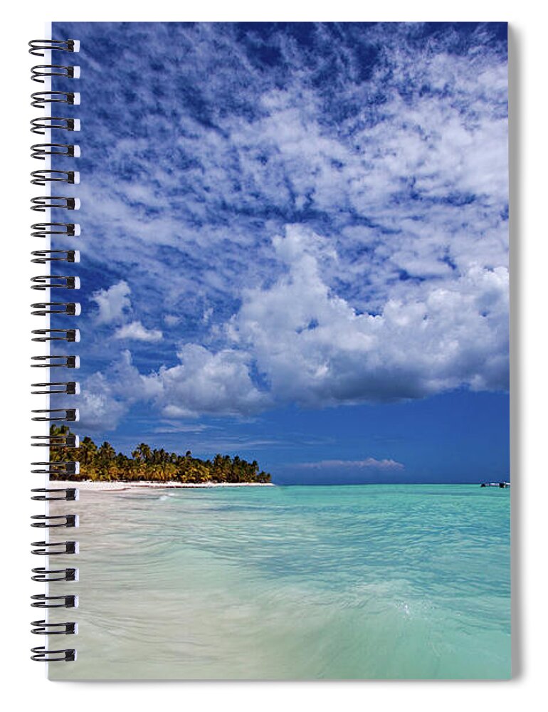 Scenics Spiral Notebook featuring the photograph Beach Saona Island by © Dollia Sheombar