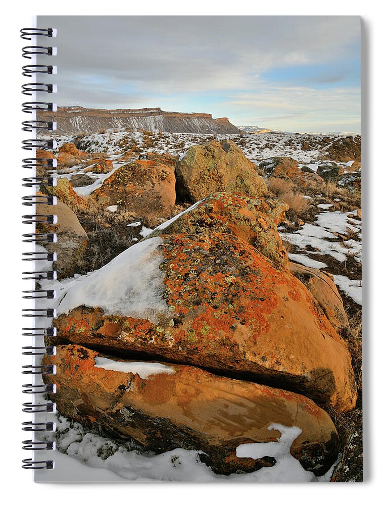 Book Cliffs Spiral Notebook featuring the photograph Beautiful Boulder Field of the Book Cliffs by Ray Mathis