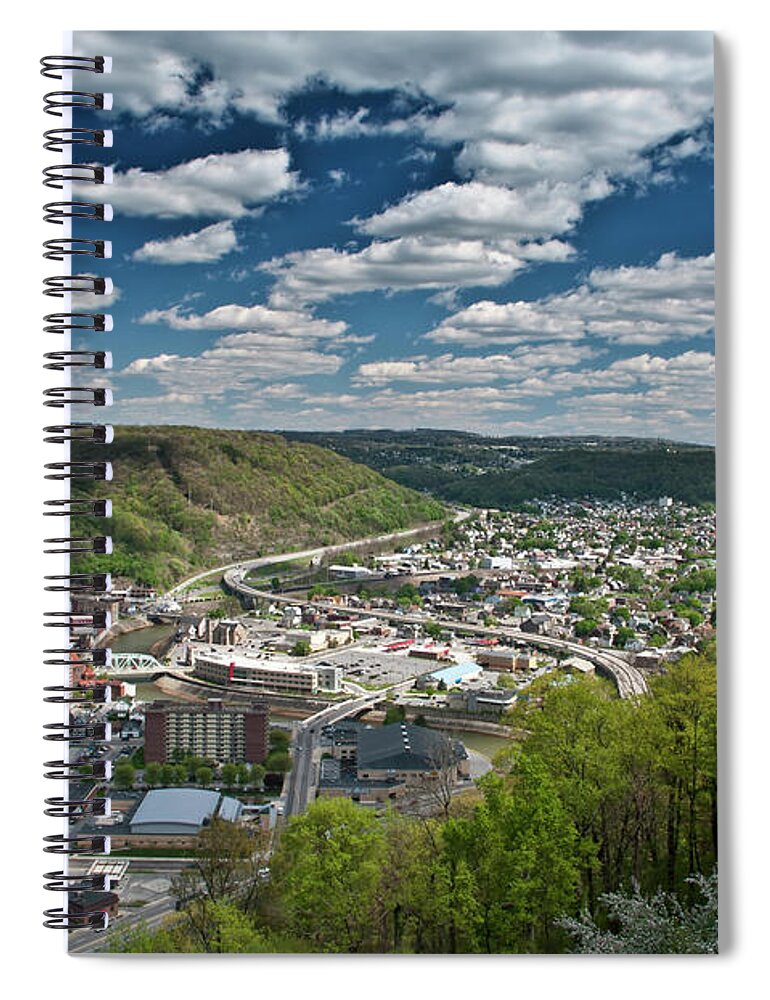 Johnstown Incline Plane Spiral Notebook featuring the photograph Beautiful Day in Johnstown Pa by Arttography LLC