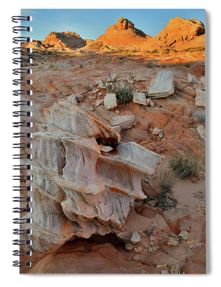 Valley Of Fire State Park Spiral Notebook featuring the photograph Beautiful Rock Form in Valley of Fire by Ray Mathis