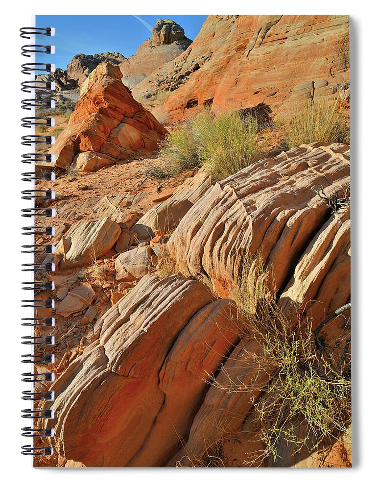 Valley Of Fire State Park Spiral Notebook featuring the photograph Beautiful Sandstone Cove in Valley of Fire by Ray Mathis