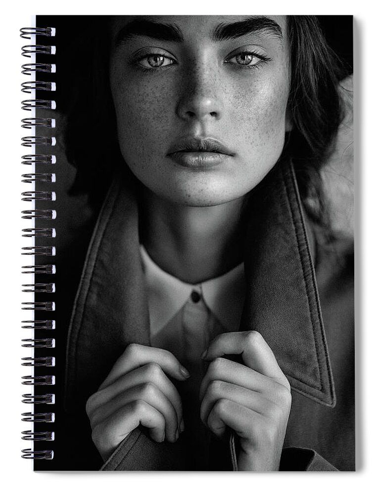 Cool Attitude Spiral Notebook featuring the photograph Beautiful Woman by Coffeeandmilk
