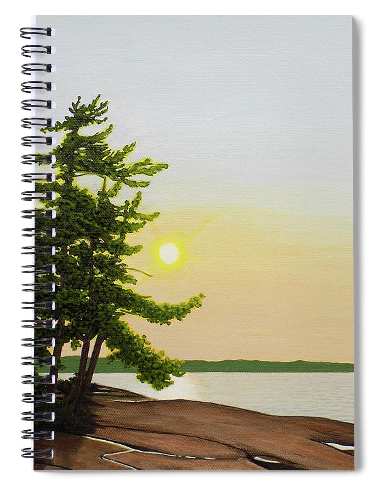 Georgian Bay Spiral Notebook featuring the painting Beechey Point by Kenneth M Kirsch
