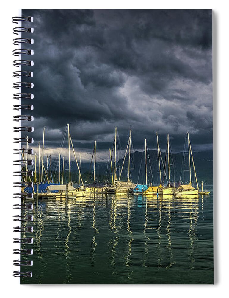 Tranquility Spiral Notebook featuring the photograph Before Night by Www.galerie-ef.de