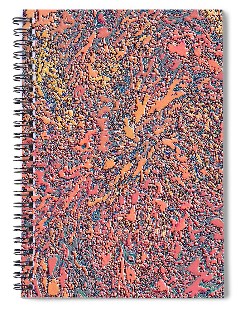 Tile Spiral Notebook featuring the digital art Behind the Mesa by Doug Morgan