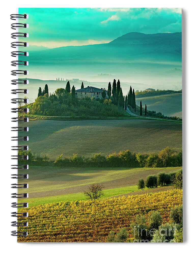 Tuscany Spiral Notebook featuring the photograph Belvedere Sunrise by Brian Jannsen