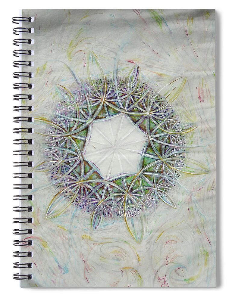 Poincare's Disk Spiral Notebook featuring the painting Bend by Jeremy Robinson