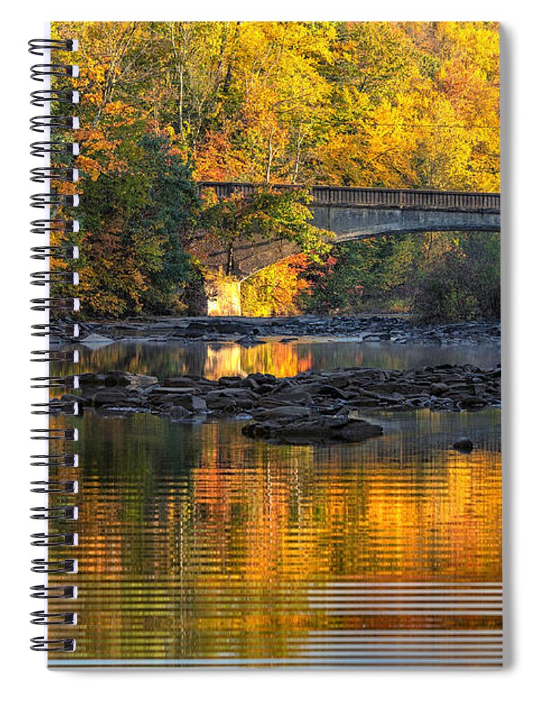 Autumn Spiral Notebook featuring the photograph Bennett's Bridge by Rod Best