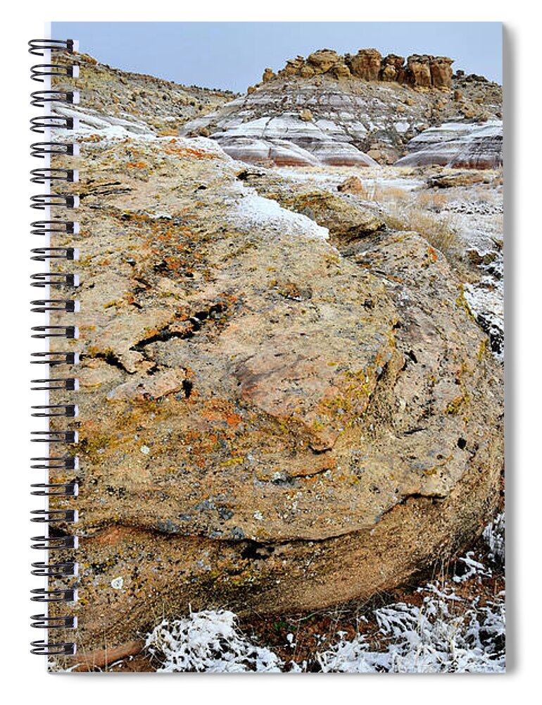 Ruby Mountain Spiral Notebook featuring the photograph Bentonite Dunes near Ruby Mountain by Ray Mathis