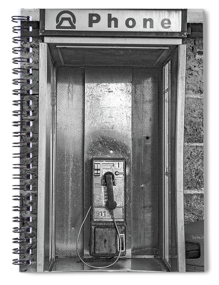 Bermuda Spiral Notebook featuring the photograph Bermuda Phone by Betsy Knapp